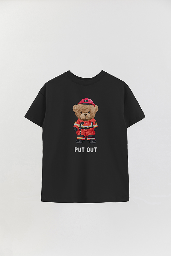 REMERA OVER ESTAMPADA UNISEX TEDDY PUT OUT