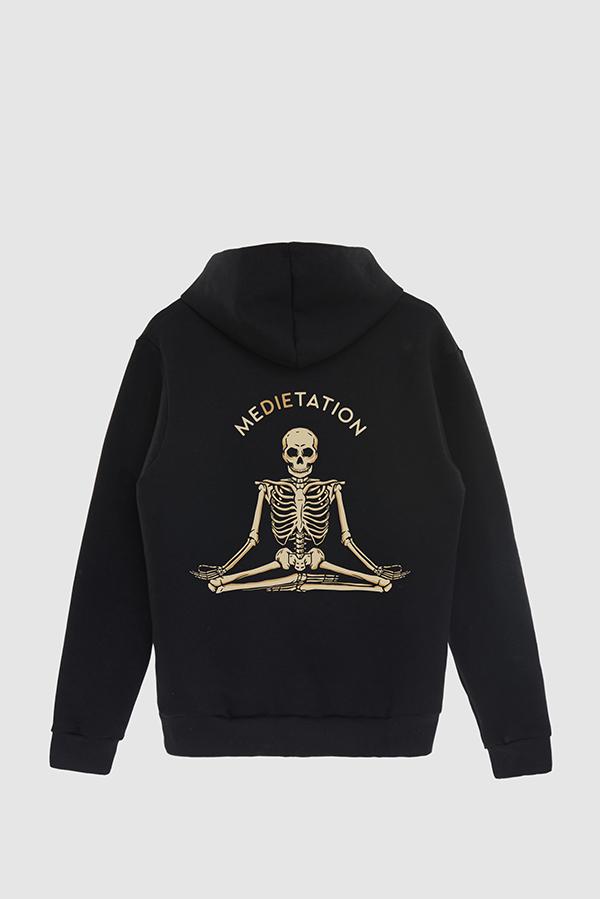 HOODIE ESTAMPADO MEDIETATION SKULL