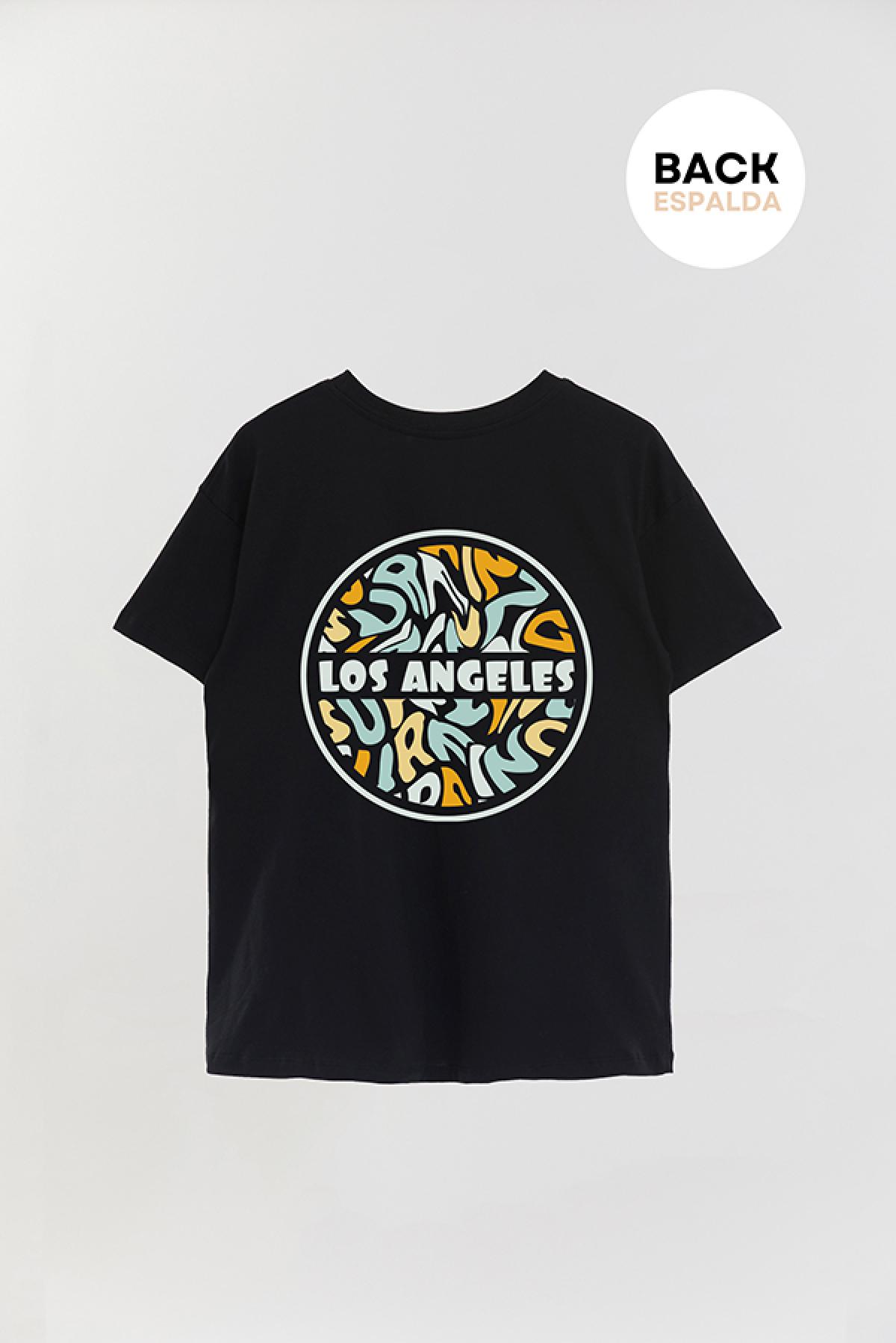 REMERA OVER ESTAMPADA SM LOS ANGELES