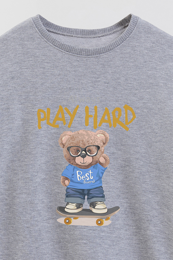BUZO RUSTICO KIDS TEDDY ALWAYS PLAY HARD