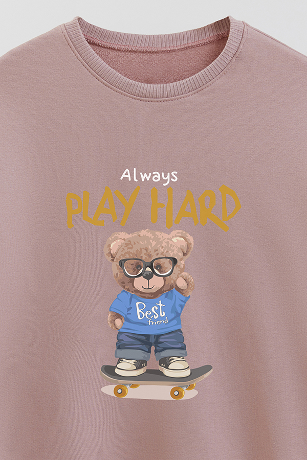 BUZO RUSTICO KIDS TEDDY ALWAYS PLAY HARD