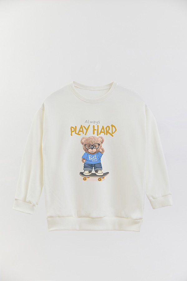 BUZO RUSTICO KIDS TEDDY ALWAYS PLAY HARD