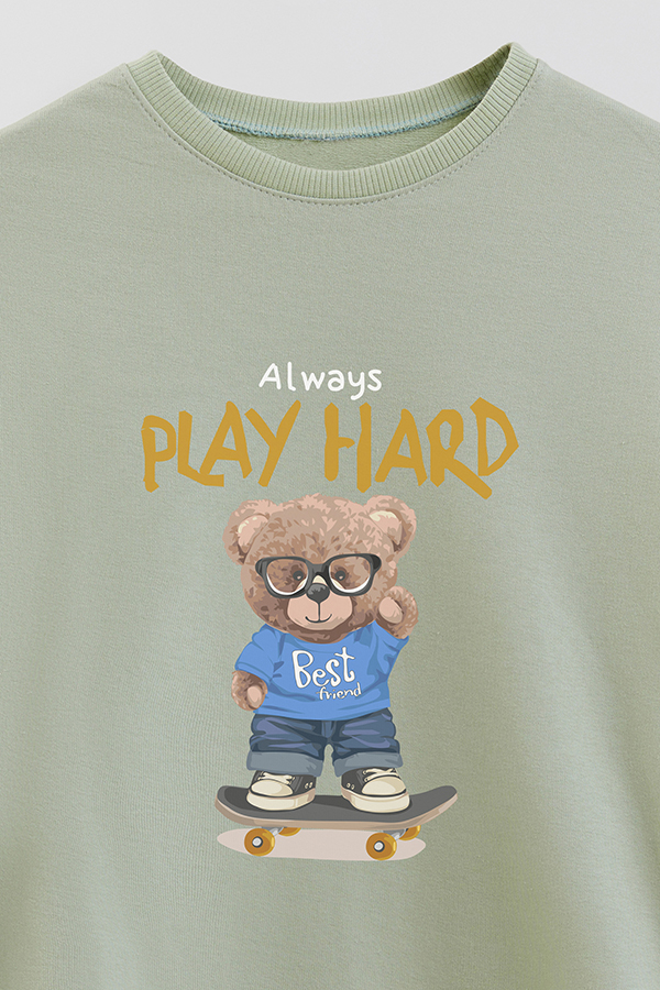 BUZO RUSTICO KIDS TEDDY ALWAYS PLAY HARD