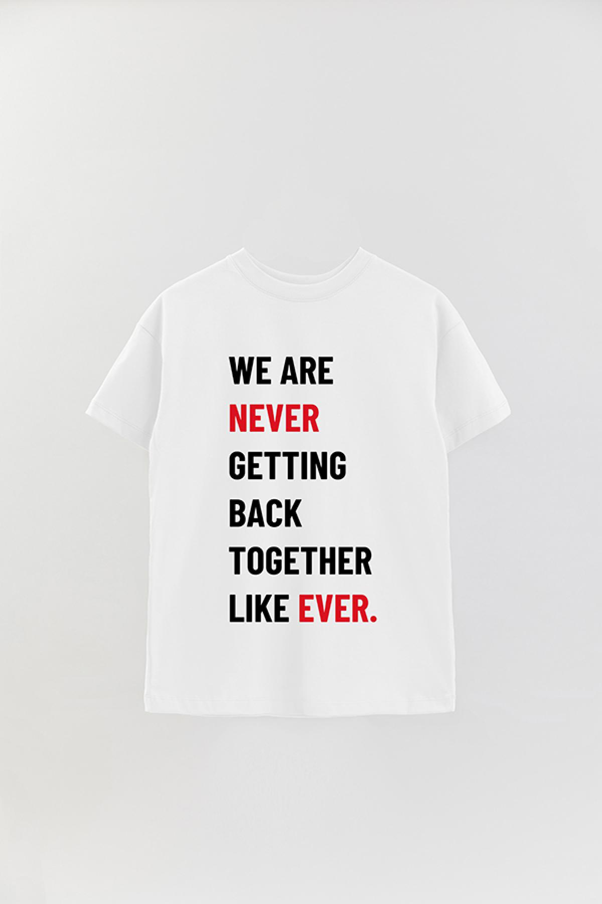 REMERA OVER ESTAMPADA TL NEVER BACK TOGETHER