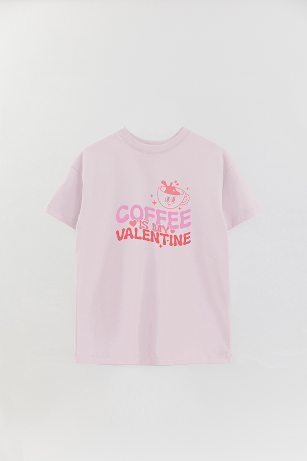 REMERA OVER ESTAMPADA FUNNY VALENTINE COFFEE
