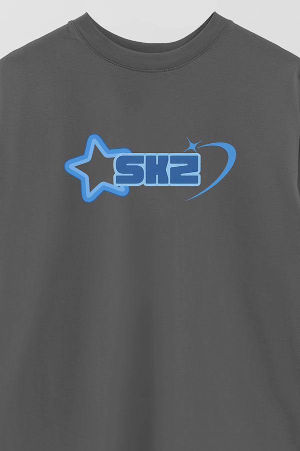 REMERA OVER ESTAMPADA SKZ AZUL