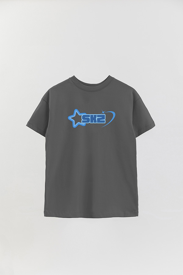 REMERA OVER ESTAMPADA SKZ AZUL