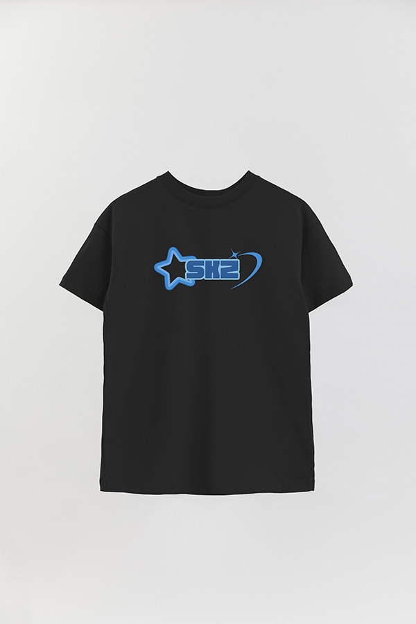 REMERA OVER ESTAMPADA SKZ AZUL