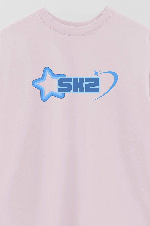 REMERA OVER ESTAMPADA SKZ AZUL