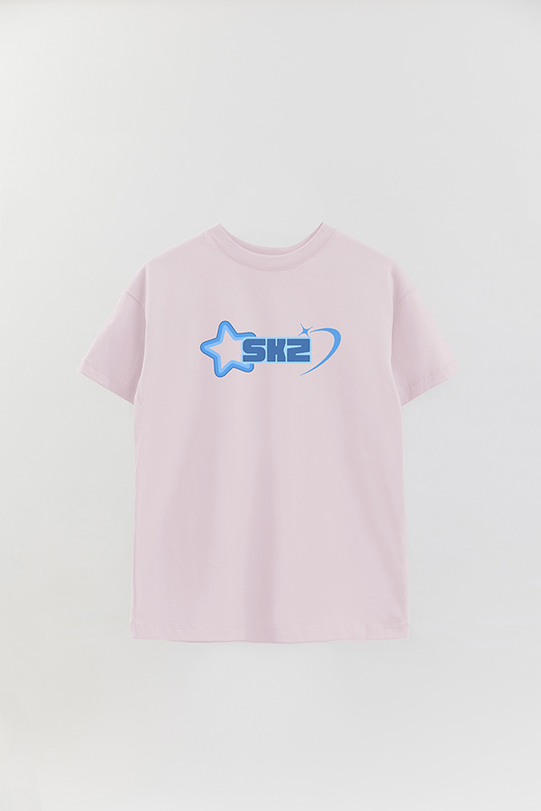 REMERA OVER ESTAMPADA SKZ AZUL