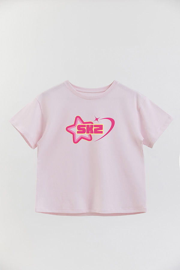 REMERA KID OVERSIZE SKZ ROSA