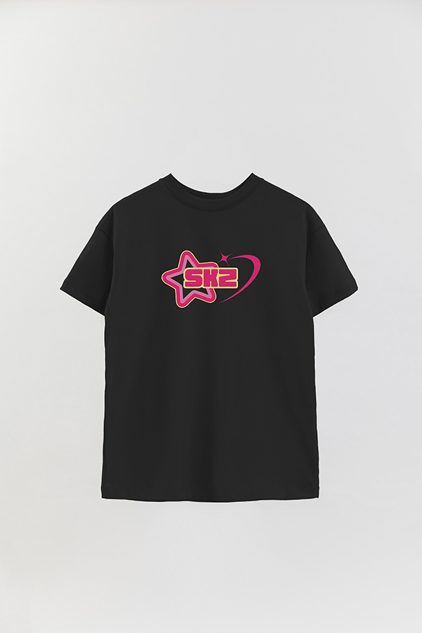 REMERA OVER ESTAMPADA SKZ ROSA