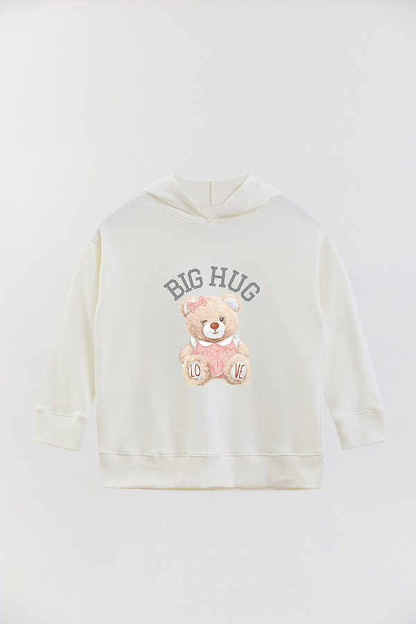HOODIE RUSTICO KIDS TEDDY PINK HUG