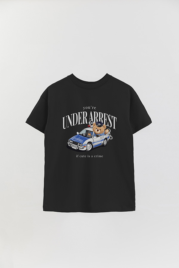 REMERA OVER ESTAMPADA UNISEX TEDDY CRIME