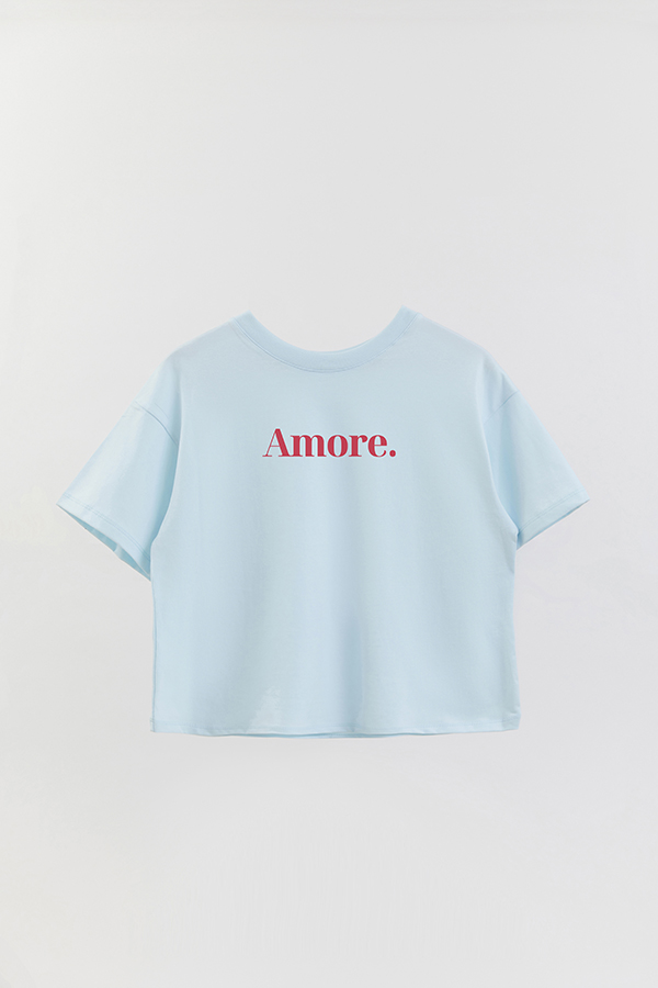REMERA CROP ESTAMPADA PINK AMORE