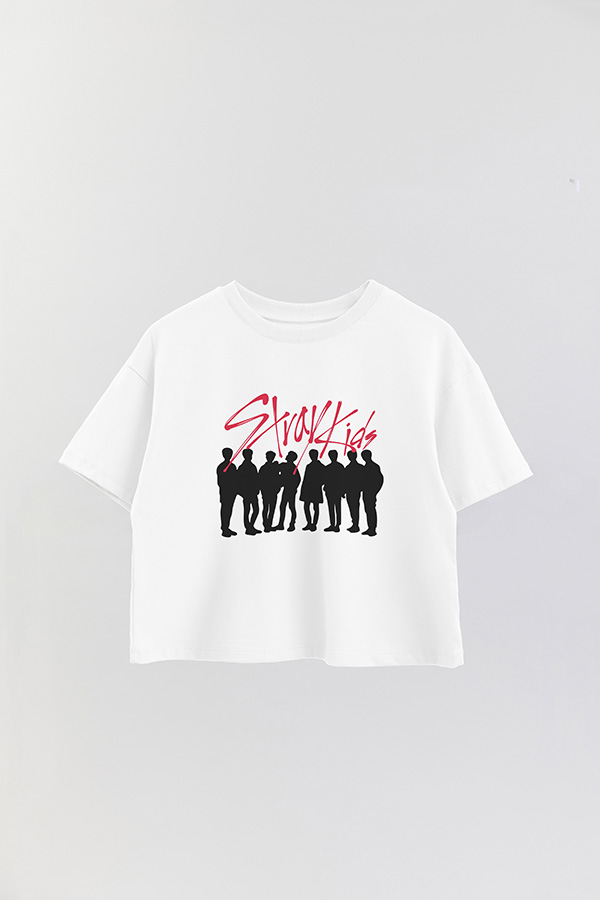REMERA CROP ESTAMPADA SKZ 10