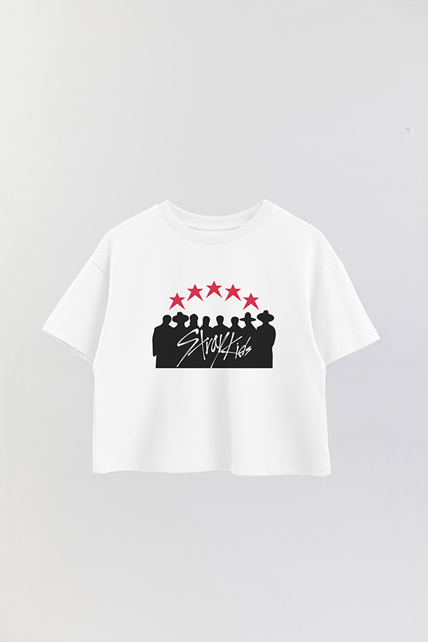 REMERA CROP ESTAMPADA SKZ 12