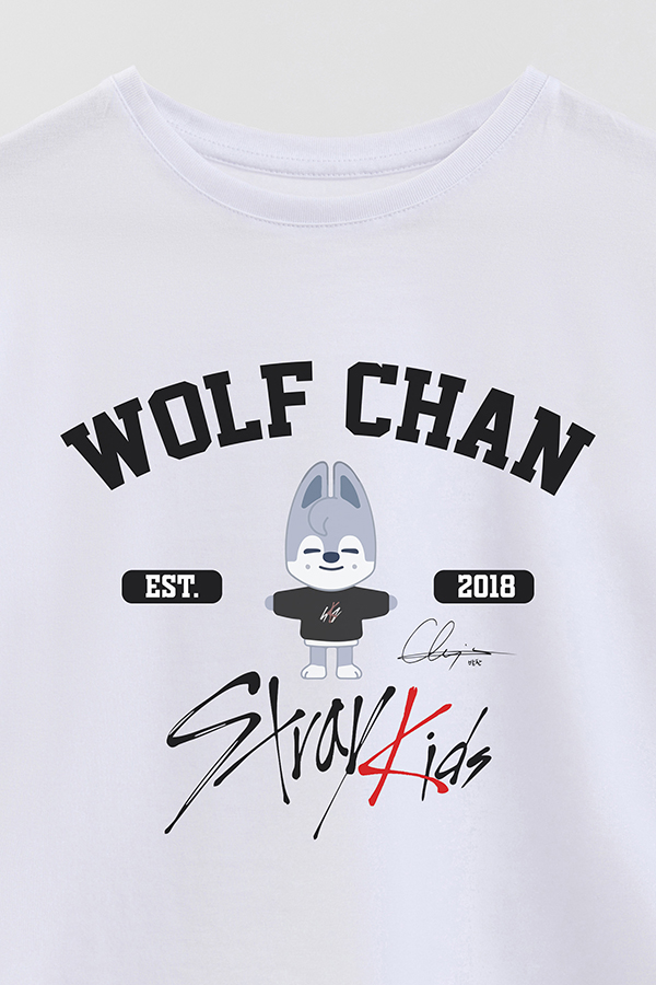REMERA KID OVERSIZE SKZOO WOLF CHAN