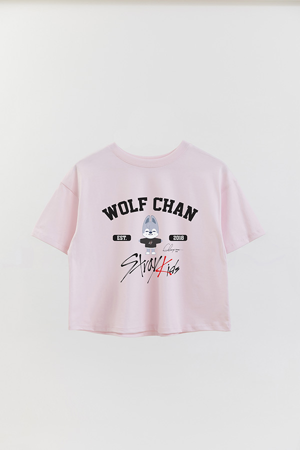 REMERA CROP ESTAMPADA SKZOO WOLF CHAN