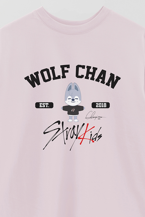 REMERA OVER ESTAMPADA SKZ00 WOLF CHAN