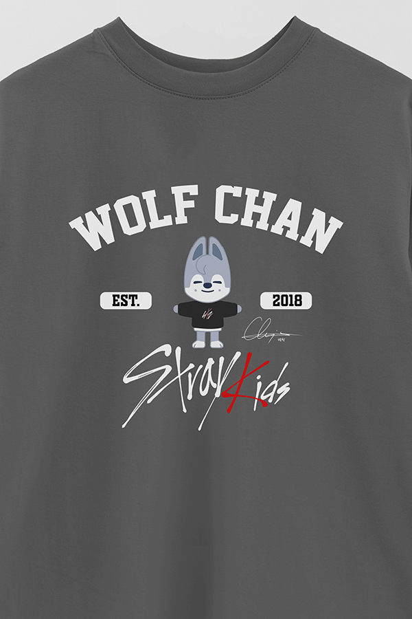 REMERA OVER ESTAMPADA SKZ00 WOLF CHAN