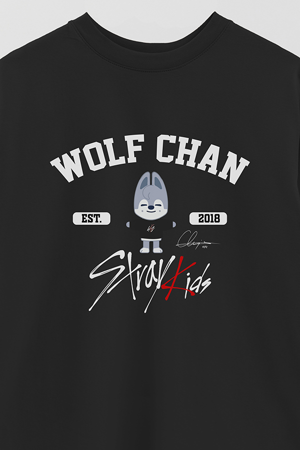 REMERA OVER ESTAMPADA SKZ00 WOLF CHAN