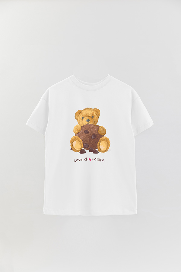 REMERA OVER ESTAMPADA UNISEX TEDDY COOKIE