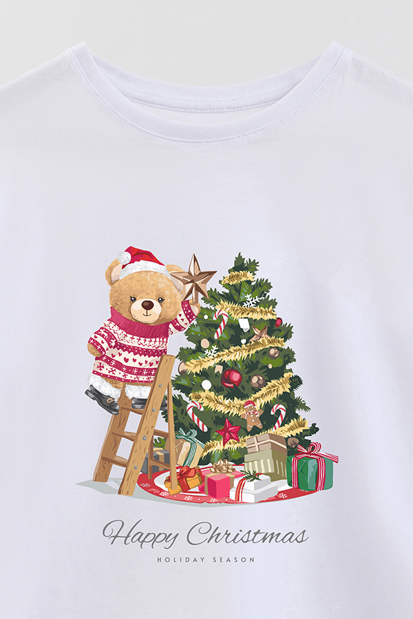 REMERA GIRL OVER TEDDY XMAS 6