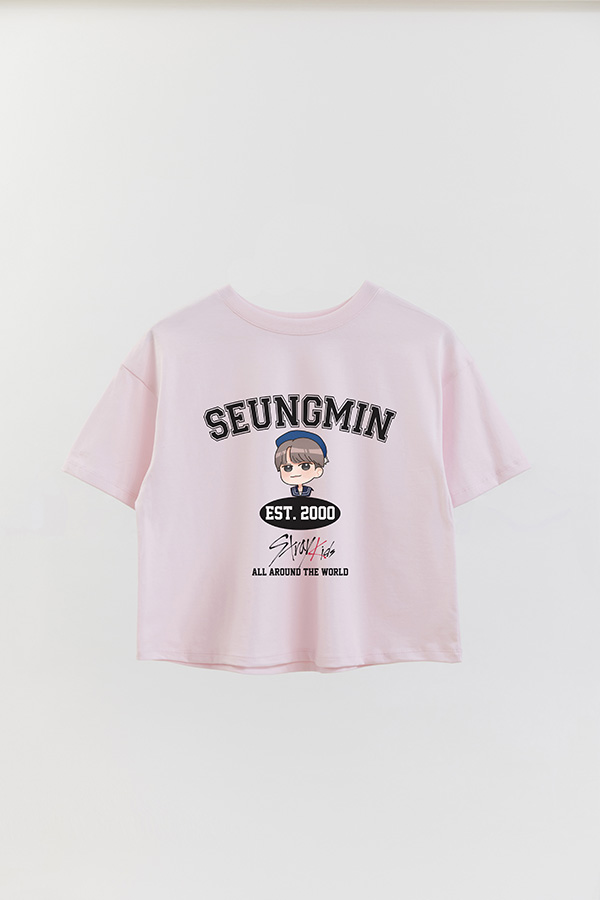 REMERA CROP ESTAMPADA SKZ VST SEUNGMIN
