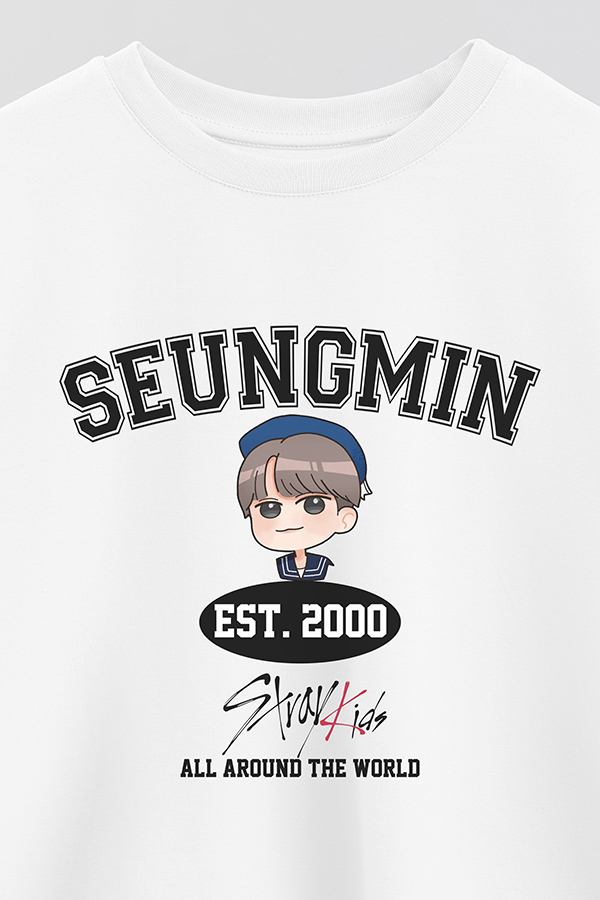 REMERA CROP ESTAMPADA SKZ VST SEUNGMIN