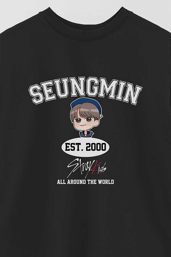 REMERA OVER ESTAMPADA SKZ VST SEUNGMIN