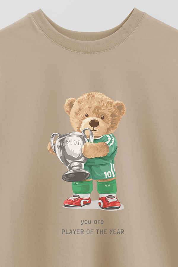 REMERA OVER ESTAMPADA UNISEX TEDDY CHAMP
