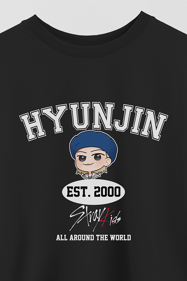 REMERA CROP ESTAMPADA SKZ VST HYUNJIN
