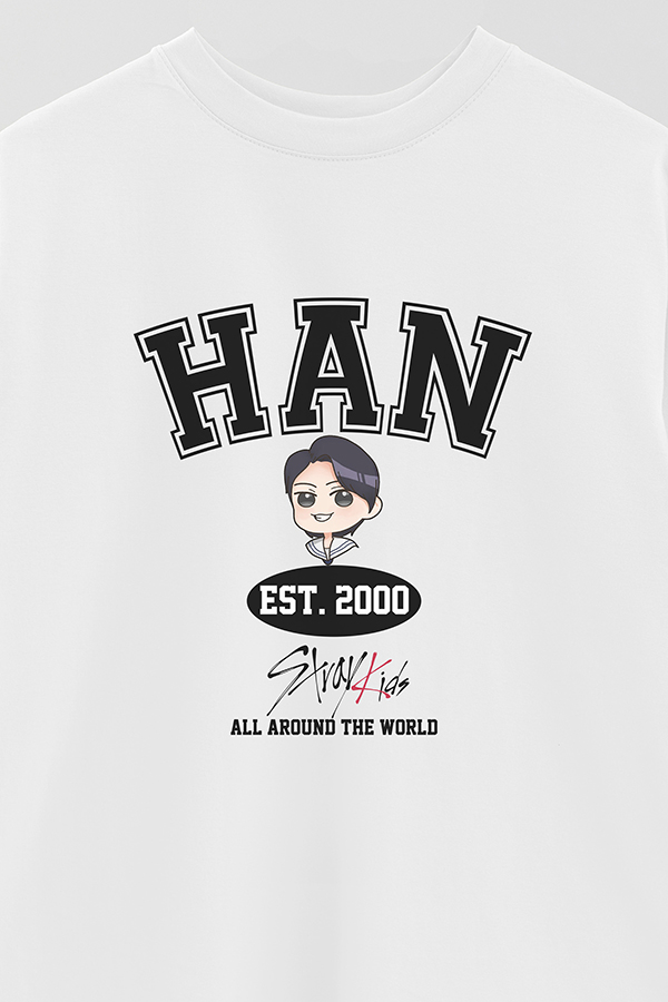 REMERA OVER ESTAMPADA SKZ VST HAN