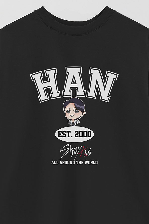 REMERA OVER ESTAMPADA SKZ VST HAN