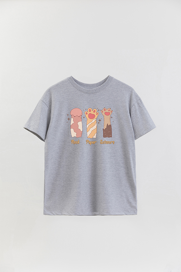REMERA OVER ESTAMPADA CAT ROCK