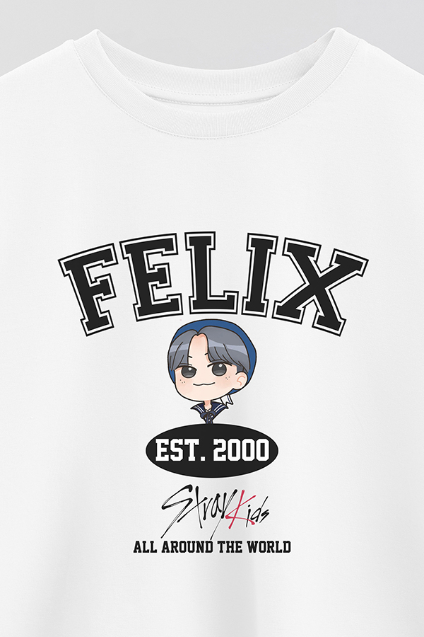 REMERA CROP ESTAMPADA SKZ VST FELIX