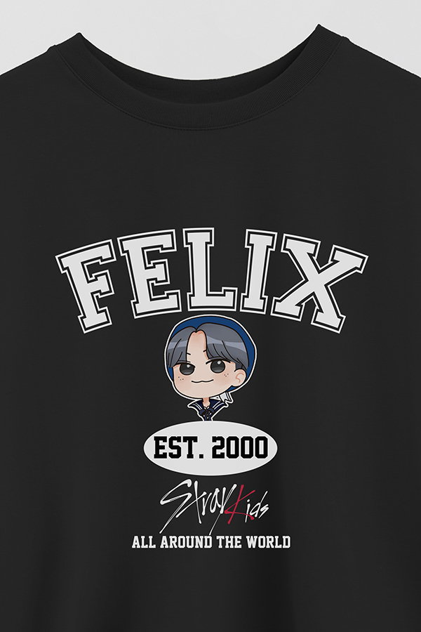REMERA CROP ESTAMPADA SKZ VST FELIX