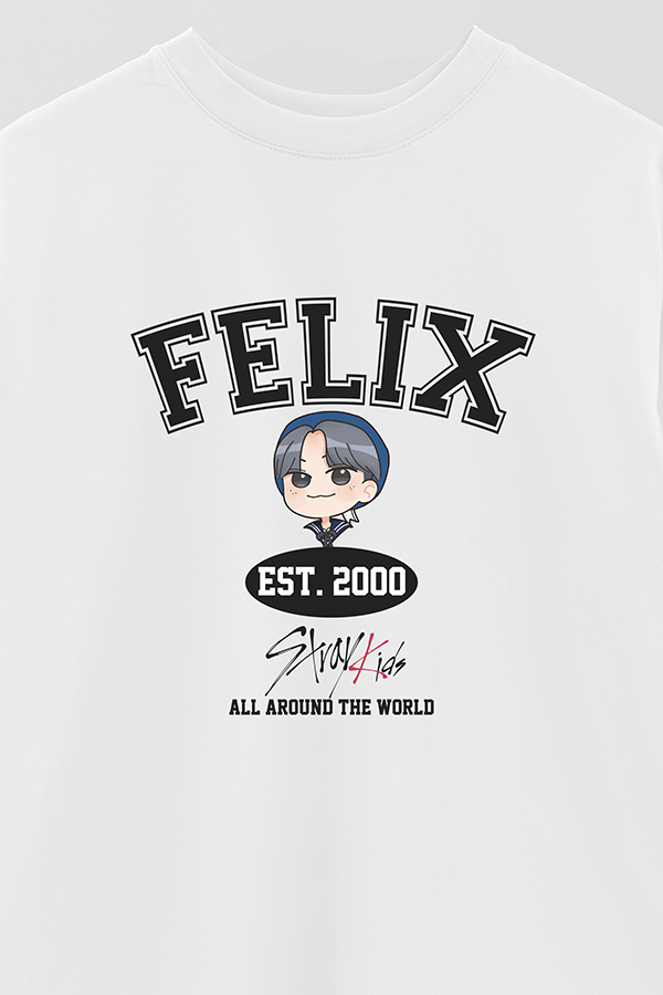 REMERA OVER ESTAMPADA SKZ VST FELIX