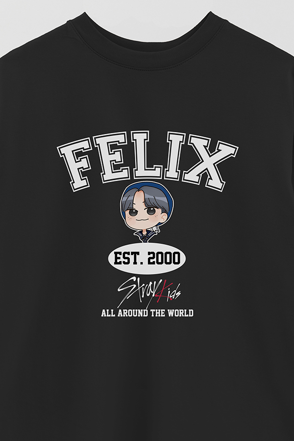REMERA OVER ESTAMPADA SKZ VST FELIX