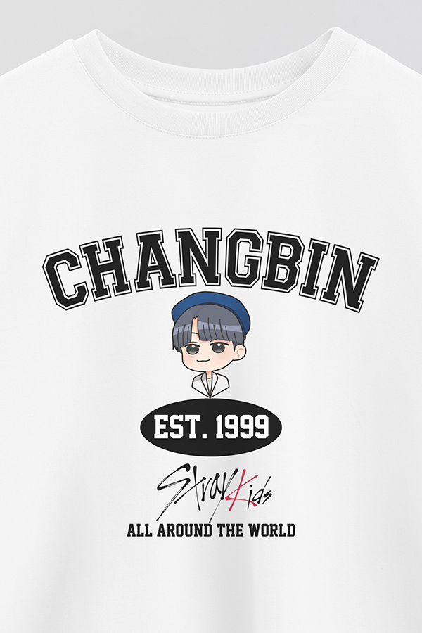 REMERA CROP ESTAMPADA SKZ VST CHANGBIN