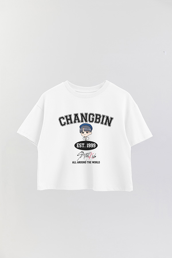 REMERA CROP ESTAMPADA SKZ VST CHANGBIN