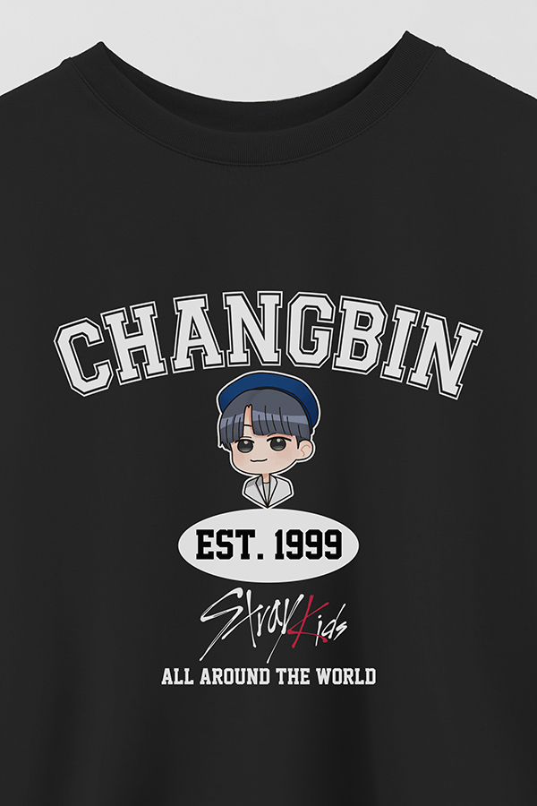 REMERA CROP ESTAMPADA SKZ VST CHANGBIN