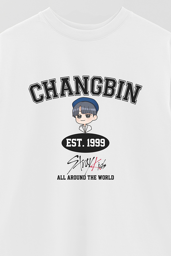 REMERA OVER ESTAMPADA SKZ VST CHANGBIN