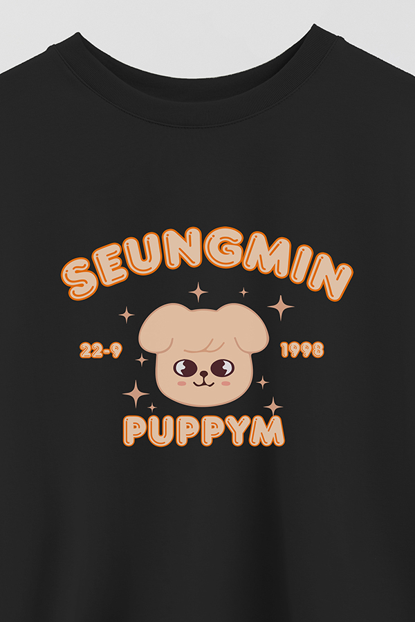 REMERA CROP ESTAMPADA SKZOO6 SEUNGMIN