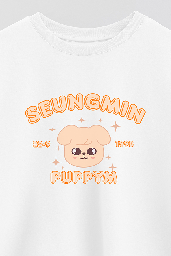 REMERA CROP ESTAMPADA SKZOO6 SEUNGMIN