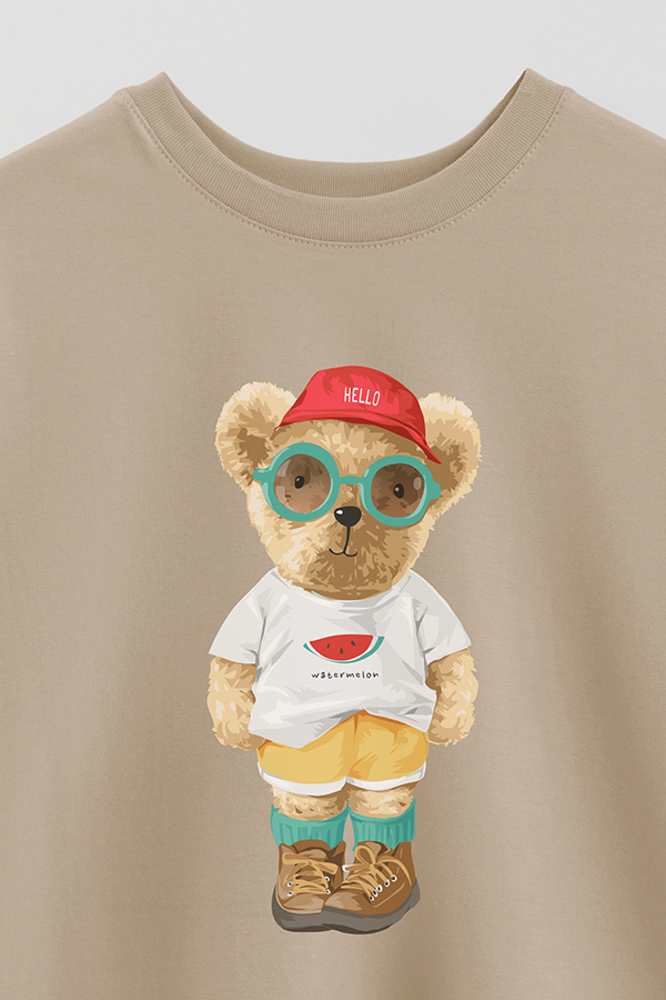REMERA OVER ESTAMPADA UNISEX TEDDY WATERMELON