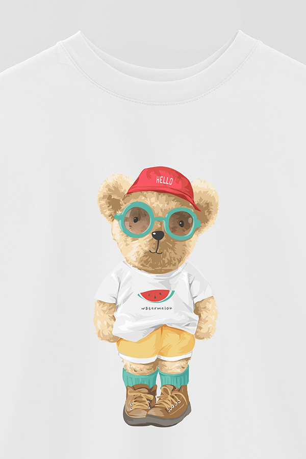 REMERA OVER ESTAMPADA UNISEX TEDDY WATERMELON