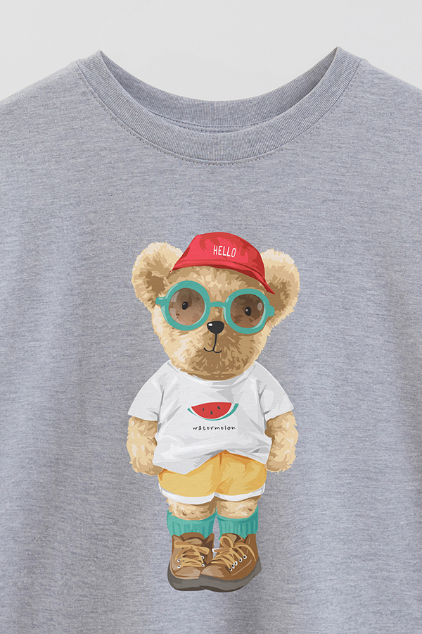 REMERA OVER ESTAMPADA UNISEX TEDDY WATERMELON