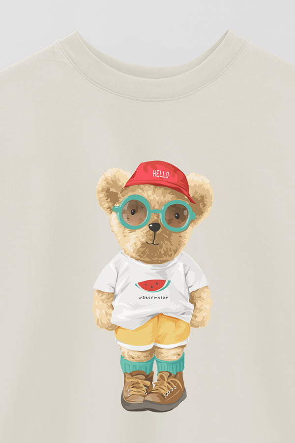 REMERA OVER ESTAMPADA UNISEX TEDDY WATERMELON